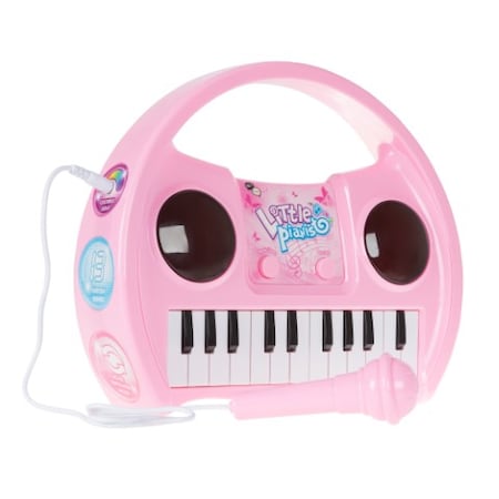 Toy Time Kids Karaoke Machine with Microphone, Keyboard and Lights, Potable Battery Operated Boys / Girls 455389PNJ